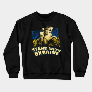 Stand With Ukraine - Ukrainian Flag Crewneck Sweatshirt